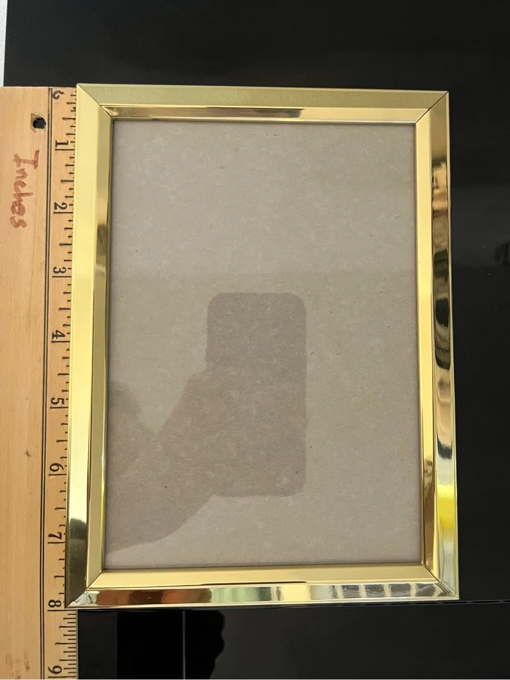 Vintage Solid Brass Photo Frame 4.5”X 6.5” Photo
